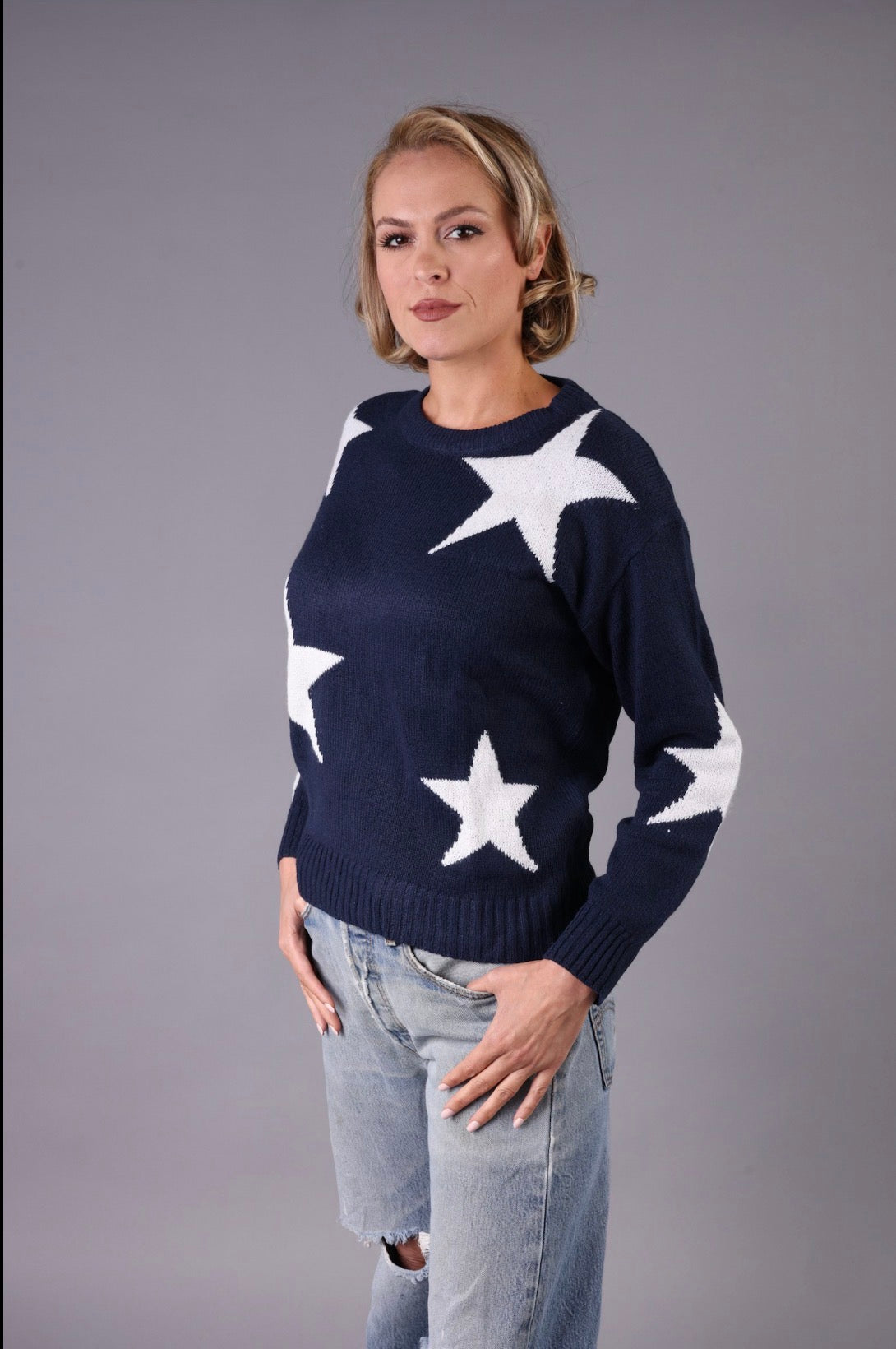 FEQ Star Sweater - Navy