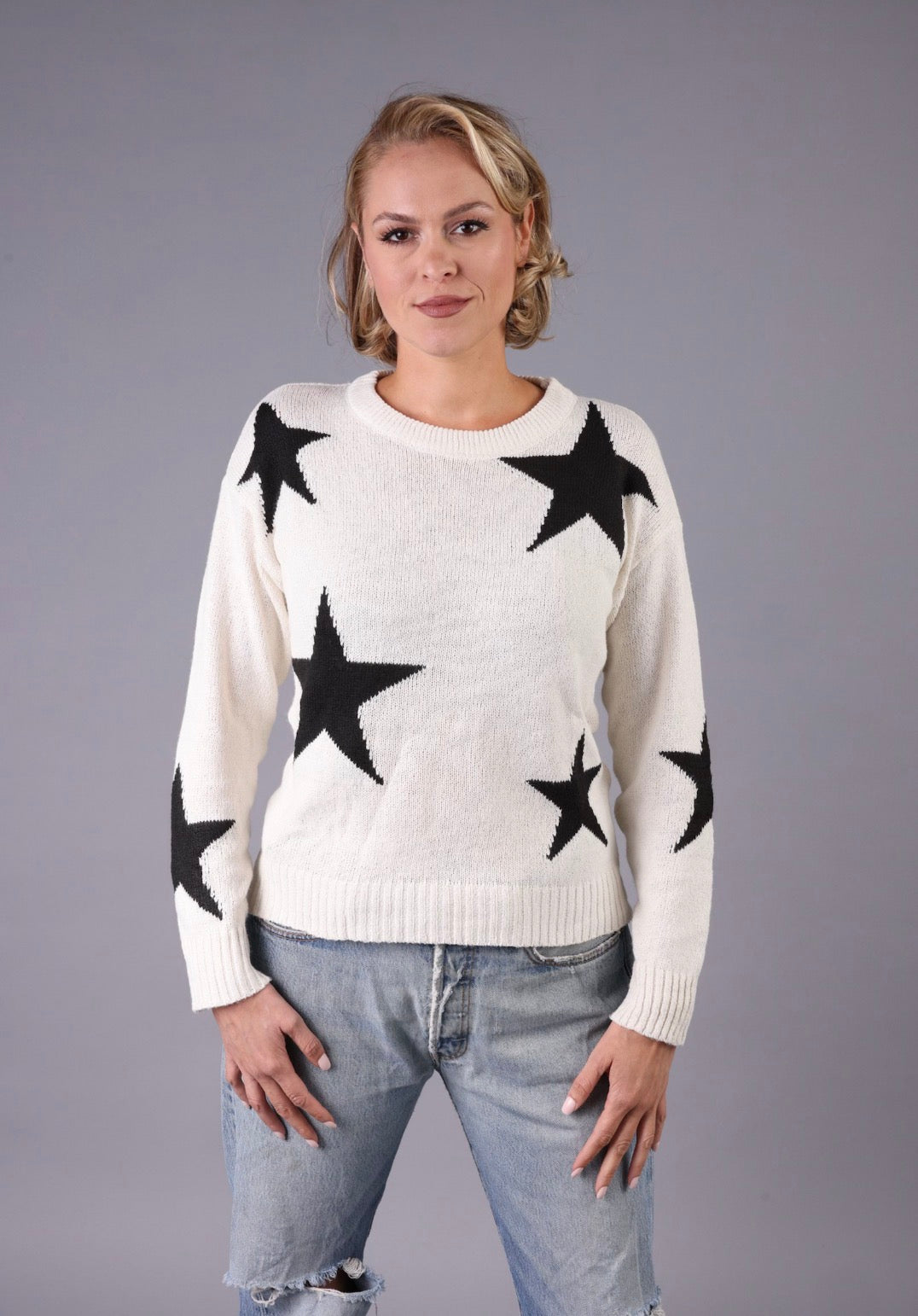 FEQ Star Sweater - White