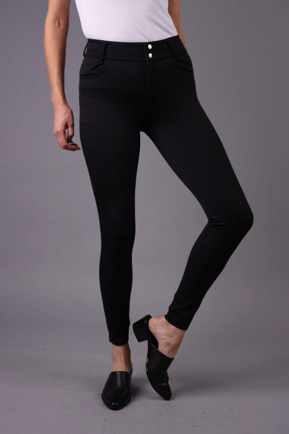 FEQ Arina Silicone Full Seat Breeches in Black