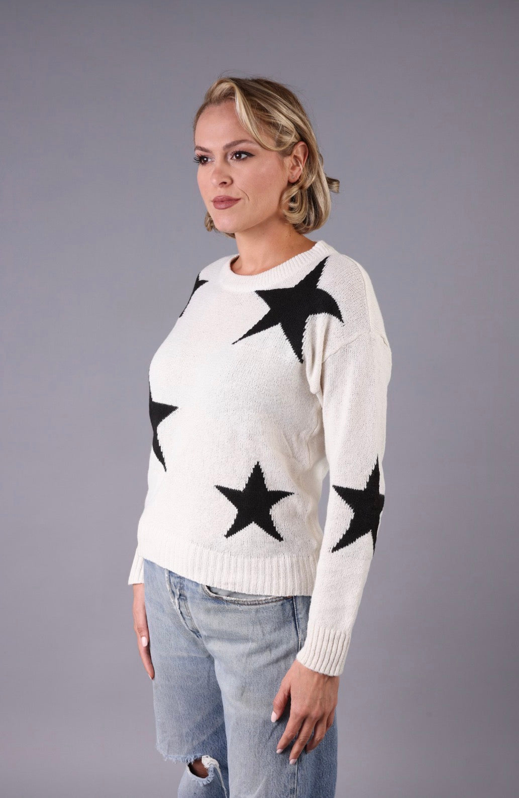FEQ Star Sweater - White