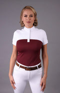 FEQ Samantha Split Color Short Sleeve Show Shirt