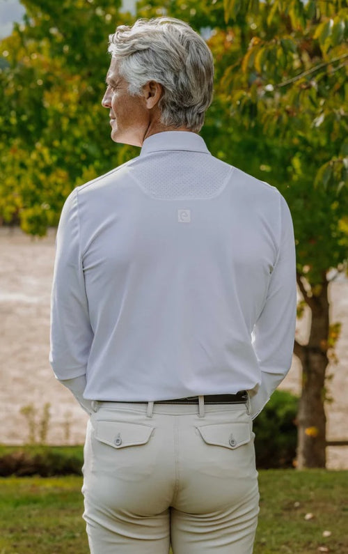 EQUITHÈME Long-Sleeved Competition Polo - Adrien White