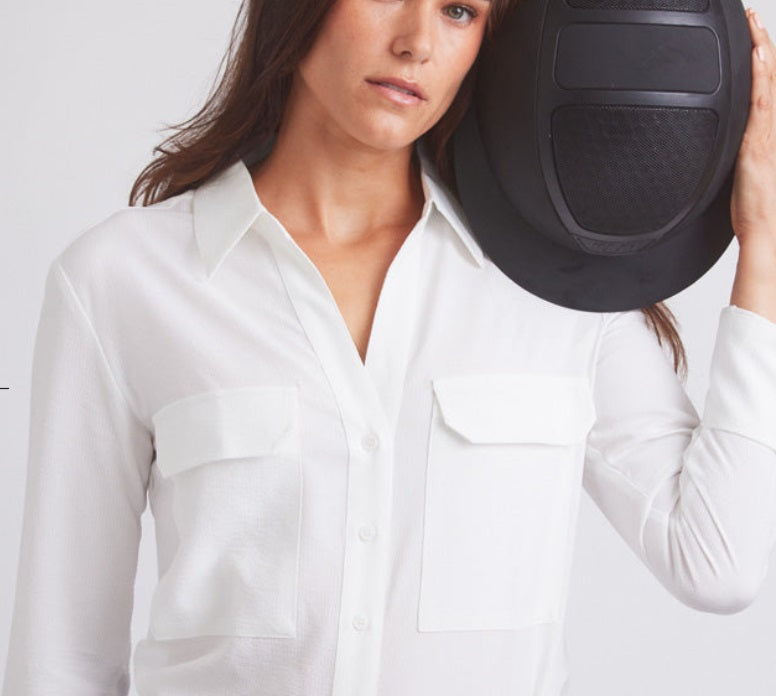 Solid Citizen Jessica Seersucker Shirt Long Sleeve